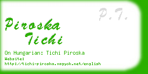 piroska tichi business card